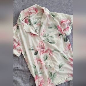 Plum Pretty Sugar Floral Button-Up PJ Shirt